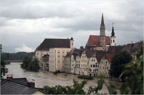 Steyr - Regelmäßig überflutet die Enns Teile der Altstadt