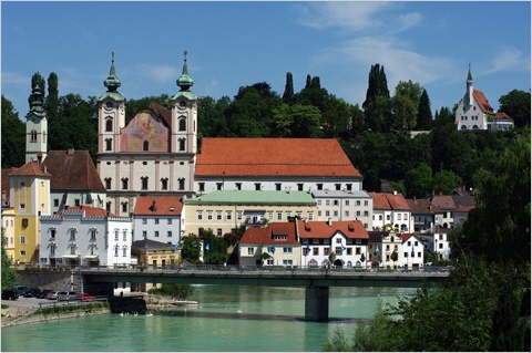 Steyr - Zwischenbrücken mit der Michaelerkirche