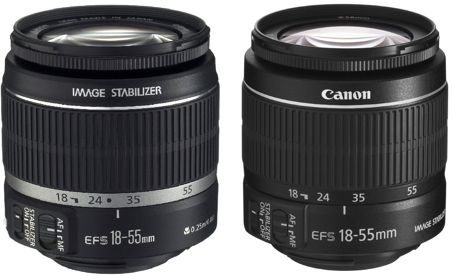 Das Canon EF-S 18-55 f/3.5-5.6 IS Kit-Objektiv mit Bildstabilisator im ...