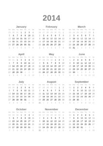 Wer keinen kaufen möchte, kann sich einen Ausdrucken: Der Kalender für 2014