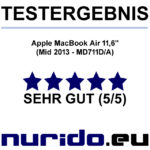 Testurteil Apple MacBook Air 11.6 Inch - Mid 2013 - MD711DA