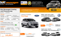 Bei SIXT können Sie jetzt auch Autos leasen bzw. finanzieren. Günstige PKW leasen bei SIXT-Neuwagen.de (Screenshot (c) SIXT)