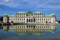 Das Schloss Belvedere am Rande des Stadtzentrums von Wien